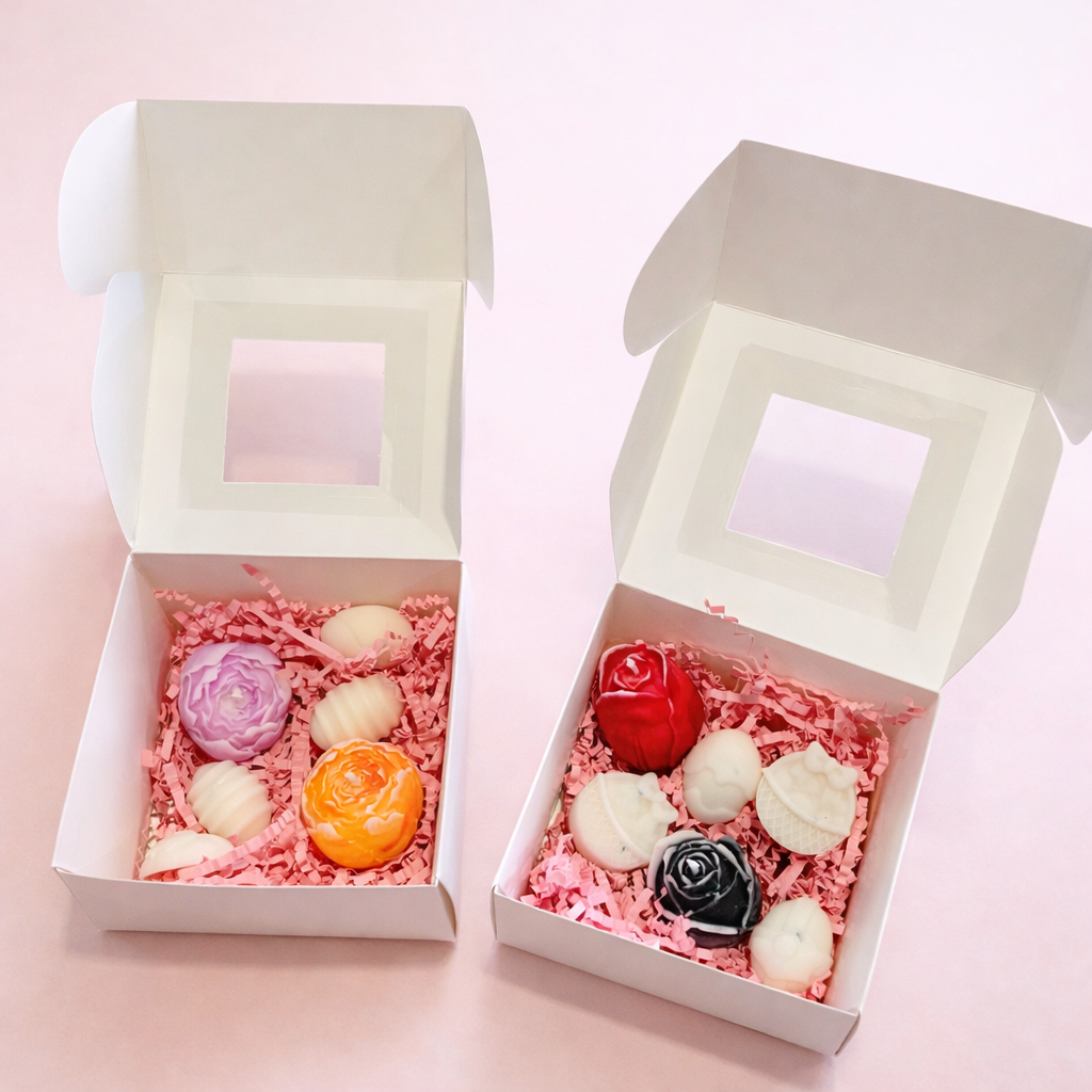 Coffret Bougies Moulées Fleurs – Parfum Musty