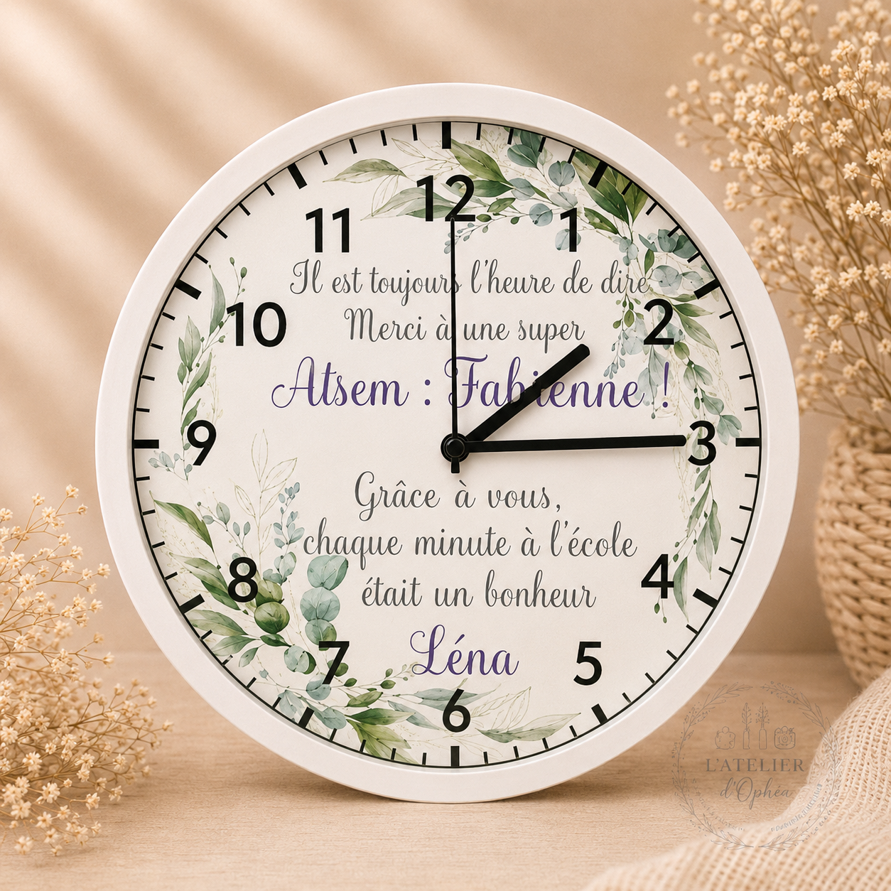 🕒 Horloge Personnalisée ❤️