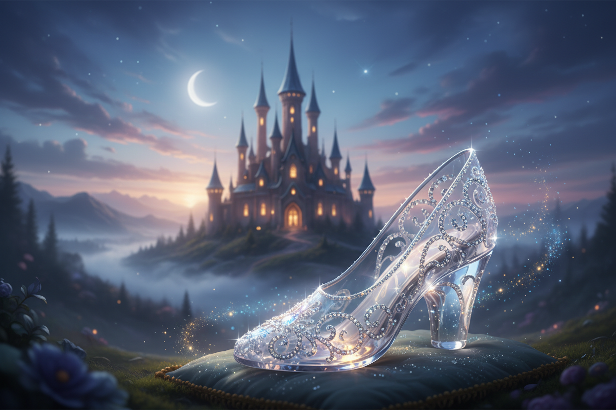 cendrillon avec Chateau et pantoufle de verre