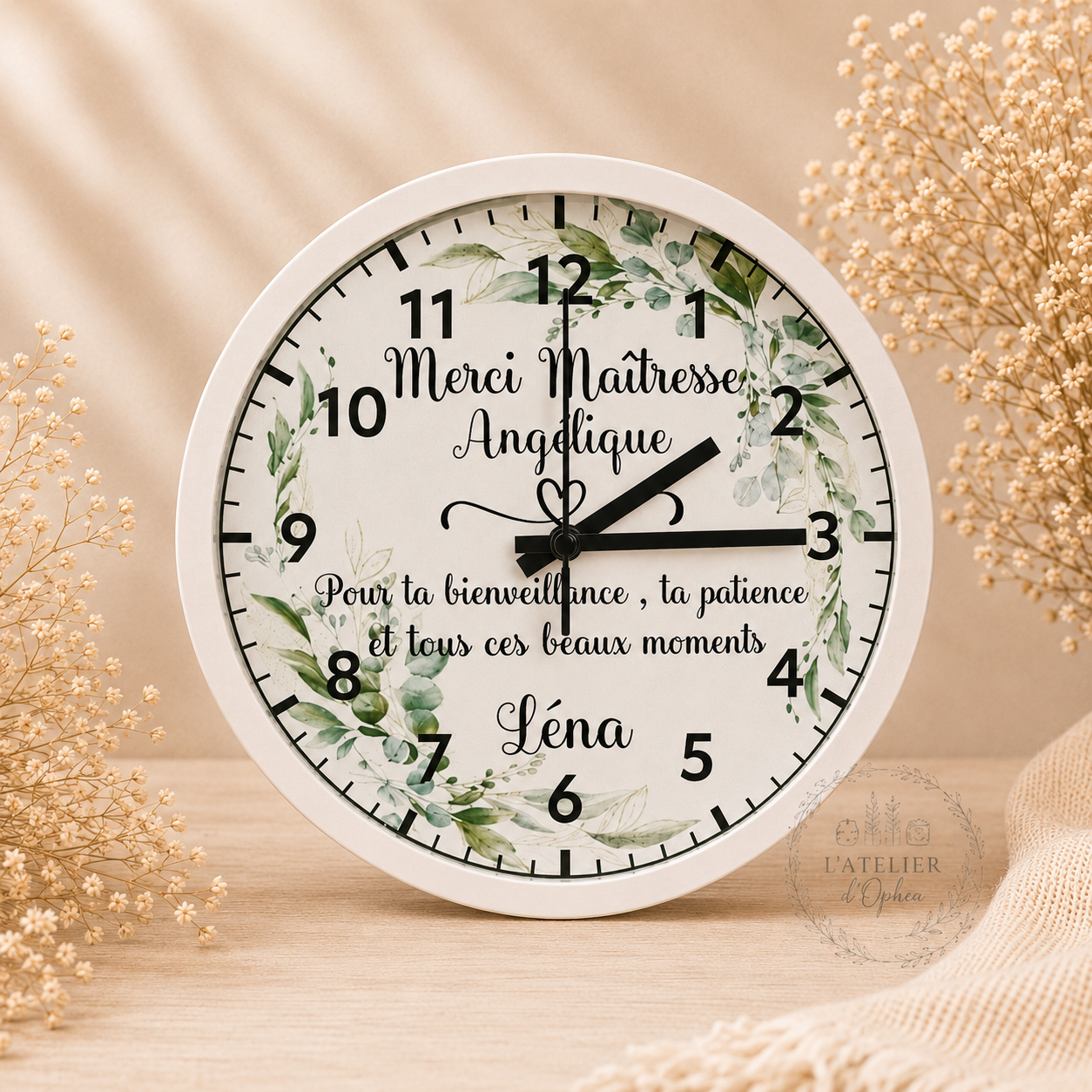 🕒 Horloge Personnalisée ❤️