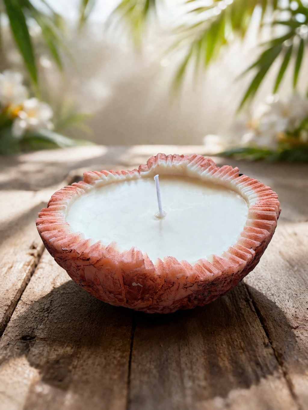 Bougie noix de coco artisanale