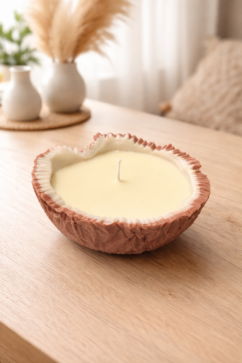 Bougie noix de coco artisanale