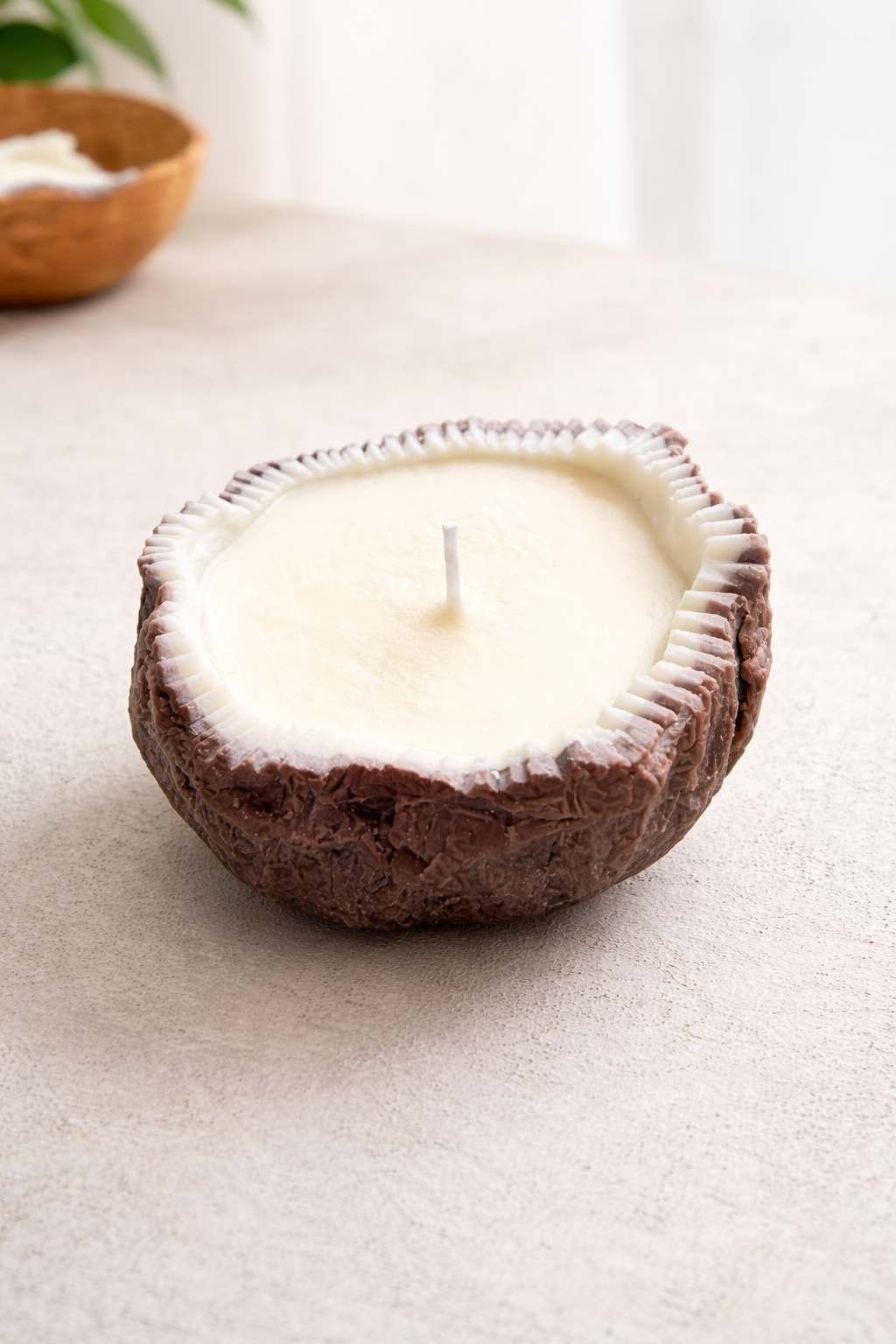 Bougie noix de coco artisanale